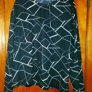 Black and white blouse